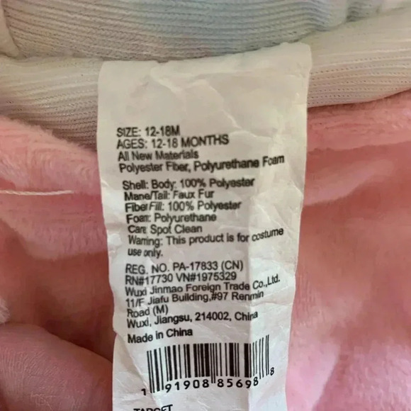 Hyde & Eek Rainbow Unicorn Costume Toddler 12m - 18m White Pink Halloween NWT - Picture 4 of 7